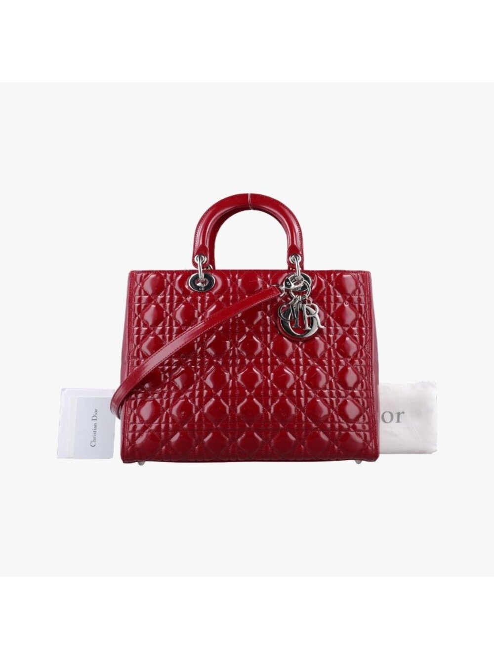 Dior Lady Red Patent Handbag